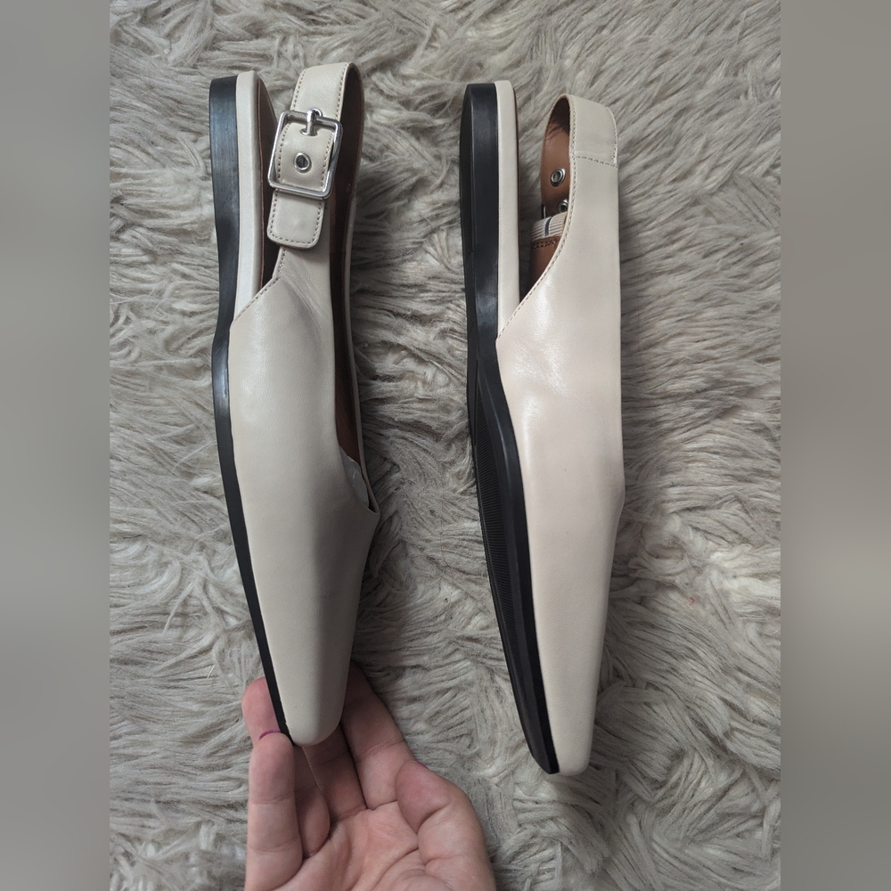 NWOT Vagabond Wioletta Leather Slingback Ballet Flat in Off White - Picture 7 of 11